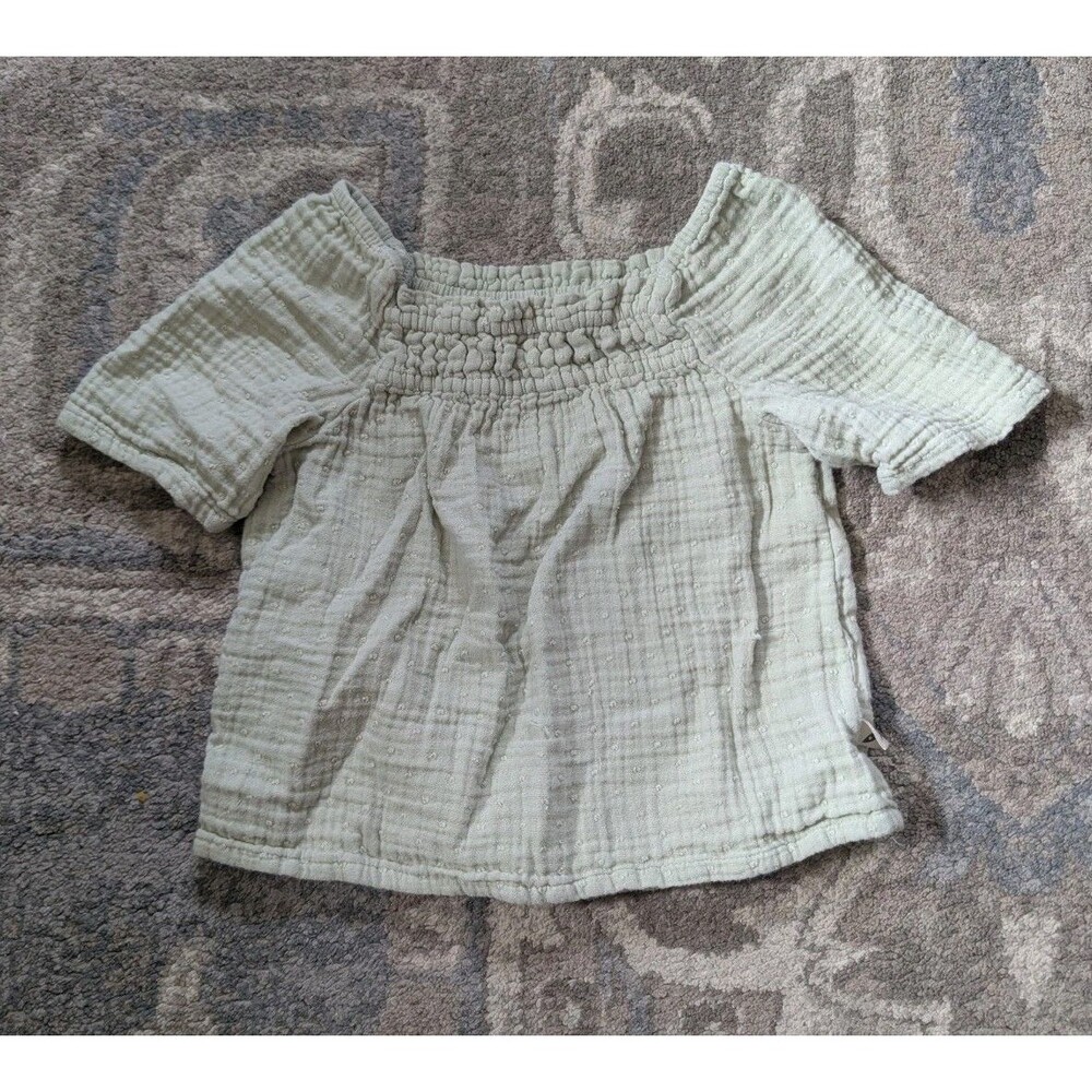 Easy Peasy Girls 3T Organic Cotton Tee Toddler  Minimalist Green Sage